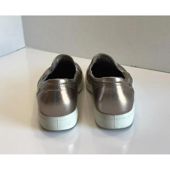 Ecco Soft 7 Woven Sneaker Women's 9 Rose Gold Stretch Slip On Comfort Loafers - Picture 8 of 14